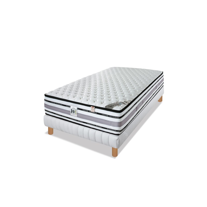 ENSEMBLE LE PLAZA LUXE - Matelas 1 Place + 1 Sommier